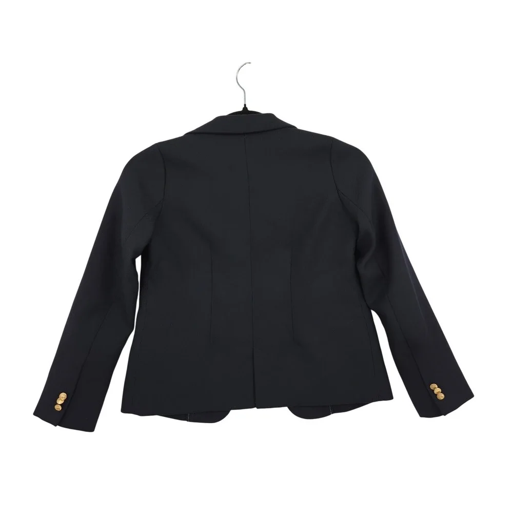 Brooks Brothers Fleece Kids Navy Blue 100% Wool Blazer Gold Buttons Size 8